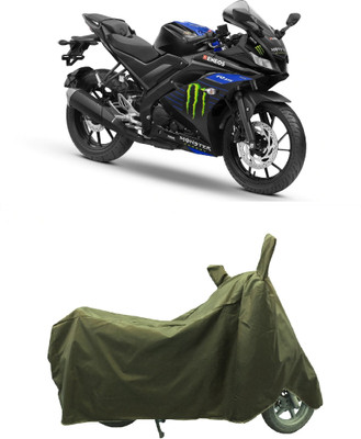 Coxtor Waterproof Two Wheeler Cover for Yamaha(YZF R15 V3 Moto GP Edition, Gold)