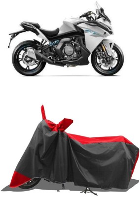 SUGASHRI Waterproof Two Wheeler Cover for CFMoto(650GT, Red, Black)