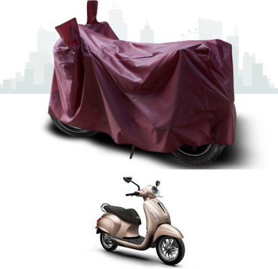 SK AUTO Two Wheeler Cover for Bajaj(New Chetak, Maroon)