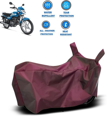 CODOKI Waterproof Two Wheeler Cover for Hero(HF Deluxe Eco, Maroon)