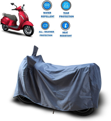 CODOKI Waterproof Two Wheeler Cover for Bajaj(Chetak, Grey)