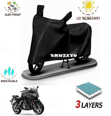 SK AUTO Waterproof Two Wheeler Cover for CFMoto(650 NK, Black)
