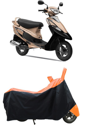 Coxtor Waterproof Two Wheeler Cover for TVS(Scooty Pep+, Orange)