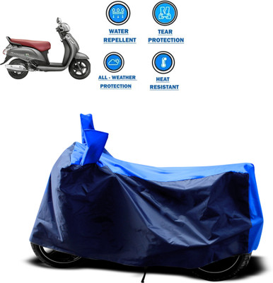 GOSHIV-car and bike accessories Two Wheeler Cover for Suzuki(Access SE, Blue)