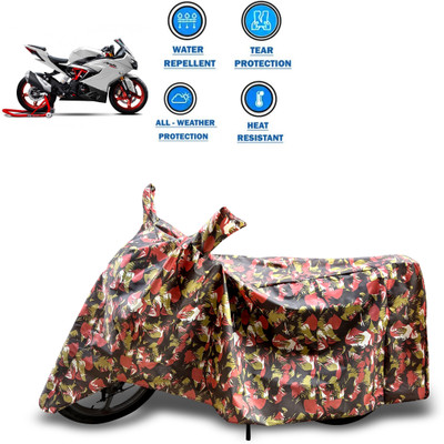 PAGORA Two Wheeler Cover for TVS(Apache RR 310, Red)