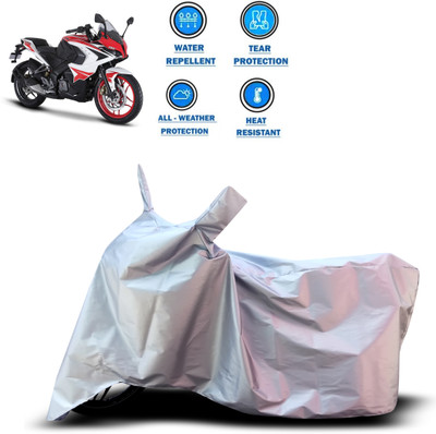 PAGORA Two Wheeler Cover for Bajaj(Pulsar RS 200, Silver)