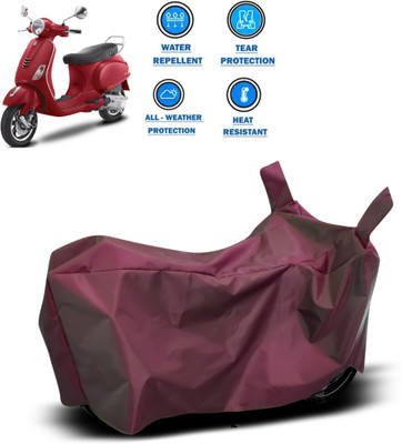 PAGORA Waterproof Two Wheeler Cover for Piaggio(Vespa VXL 125, Maroon)