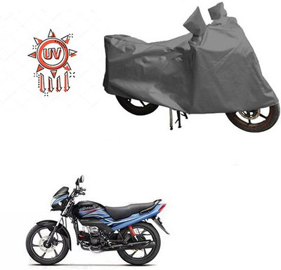 DeepShakshi AUTOMOTIVE Waterproof Two Wheeler Cover for Hero(Passion Plus, Grey)