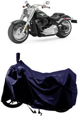 SUGASHRI Waterproof Two Wheeler Cover for Harley Davidson(Fat Boy, Blue)