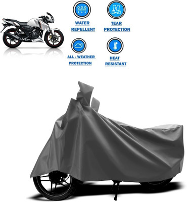 CODOKI Two Wheeler Cover for TVS(Apache 150, Grey)