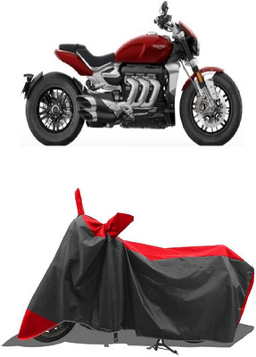 SUGASHRI Waterproof Two Wheeler Cover for Triumph(Rocket III, Red, Black)