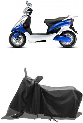SUGASHRI Waterproof Two Wheeler Cover for Hero Electric(Electric Maxi, Grey, Black)
