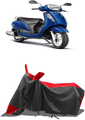 SUGASHRI Waterproof Two Wheeler Cover for Suzuki(Access, Red, Black)