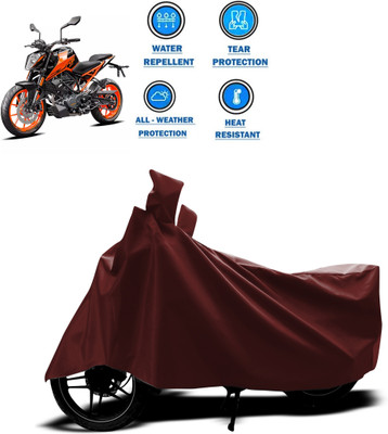 PAGORA Waterproof Two Wheeler Cover for KTM(Duke 200, Maroon)