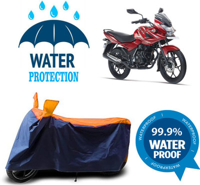 Mdstar Waterproof Two Wheeler Cover for Bajaj(Discover 150 s, Multicolor)