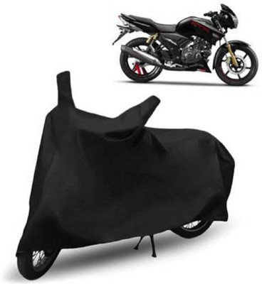SK AUTO Waterproof Two Wheeler Cover for TVS(Apache 150, Black)