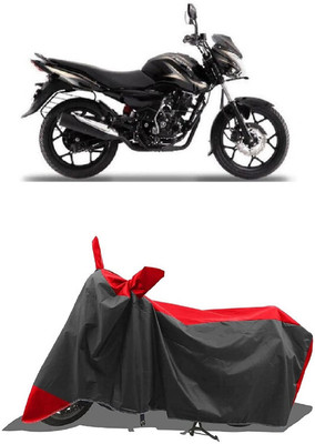 SUGASHRI Waterproof Two Wheeler Cover for Bajaj(Discover 150 s, Red, Black)