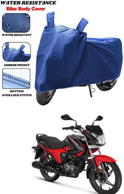 RONISH Waterproof Two Wheeler Cover for Hero(Glamour i3s, Blue)