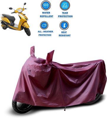 PAGORA Waterproof Two Wheeler Cover for Ampere(Magnus, Maroon)