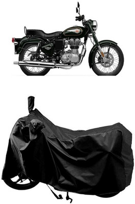 SUGASHRI Waterproof Two Wheeler Cover for Royal Enfield(Standardv, Black)