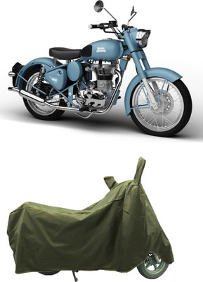 Coxtor Waterproof Two Wheeler Cover for Royal Enfield(Classic Squadron BS6, Green)