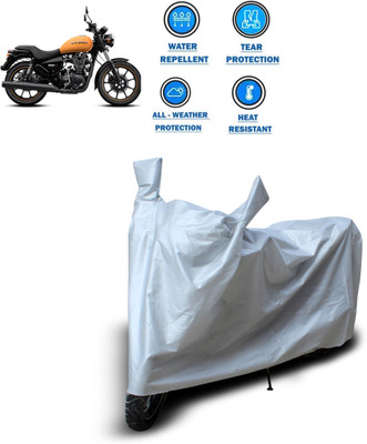 CODOKI Two Wheeler Cover for Royal Enfield(Thunderbird 500, Silver)