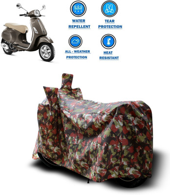 CODOKI Two Wheeler Cover for Piaggio(Vespa VXL, Red)