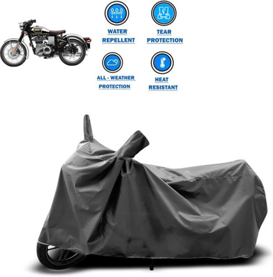CODOKI Two Wheeler Cover for Royal Enfield(Classic 500, Grey)