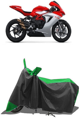 SUGASHRI Waterproof Two Wheeler Cover for MV Agusta(F3, Green, Black)