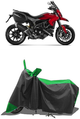 SUGASHRI Waterproof Two Wheeler Cover for Ducati(Hyperstrada, Green, Black)