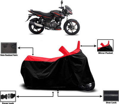 SK AUTO Two Wheeler Cover for Bajaj(Pulsar 150, Red, Black)