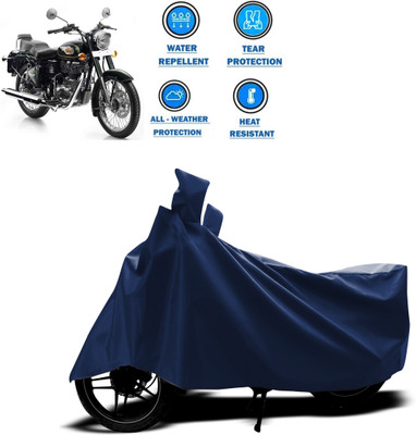 PAGORA Two Wheeler Cover for Royal Enfield(Bullet Electra Twinspark, Blue)