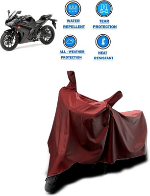 CODOKI Waterproof Two Wheeler Cover for Yamaha(YZF R3, Maroon)