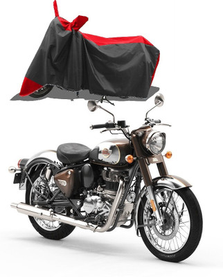 algrowd Two Wheeler Cover for Royal Enfield(Bullet 350, Red)