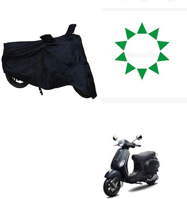 DeepShakshi AUTOMOTIVE Waterproof Two Wheeler Cover for Piaggio(Vespa LX, Black)