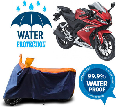 Mdstar Waterproof Two Wheeler Cover for Yamaha(YZF-R15 V3 New BS6, Multicolor)