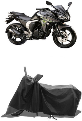 SUGASHRI Waterproof Two Wheeler Cover for Yamaha(Fazer-FI, Grey, Black)