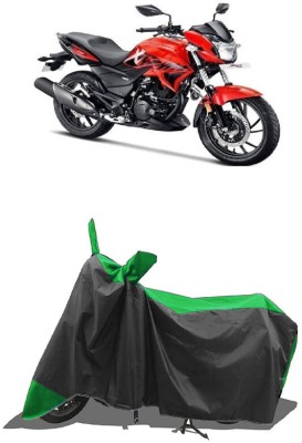 SUGASHRI Waterproof Two Wheeler Cover for Hero(Xtreme 200R, Green, Black)