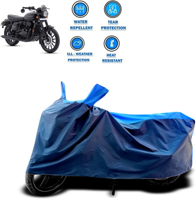 GOSHIV-car and bike accessories Two Wheeler Cover for JAWA(Blue)