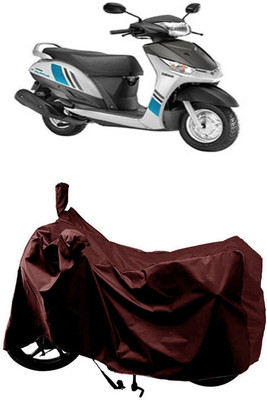 SUGASHRI Waterproof Two Wheeler Cover for Yamaha(Alpha BS6 BS6, Maroon)