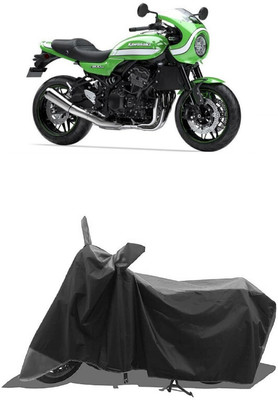 SUGASHRI Waterproof Two Wheeler Cover for Kawasaki(Z900 RS Cafe Racer BS6, Grey, Black)