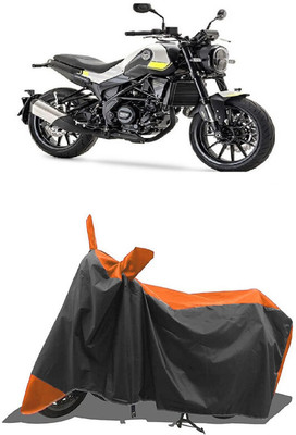 SUGASHRI Waterproof Two Wheeler Cover for Benelli(Leoncino 250, Orange, Black)