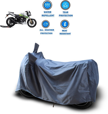 PAGORA Waterproof Two Wheeler Cover for TVS(Apache RTR 200 Fi E100, Grey)