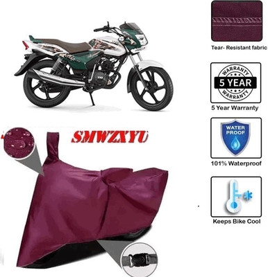 smwzxyu Waterproof Two Wheeler Cover for TVS(Maroon)
