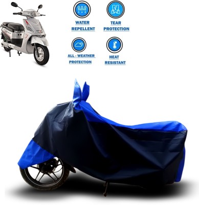 GOSHIV-car and bike accessories Two Wheeler Cover for Hero(Electric NYX e5, Blue)