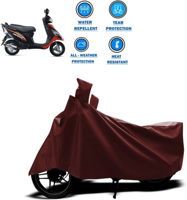 CODOKI Waterproof Two Wheeler Cover for TVS(Scooty Streak, Maroon)
