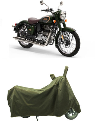 Coxtor Waterproof Two Wheeler Cover for Royal Enfield(Classic 350, Gold)