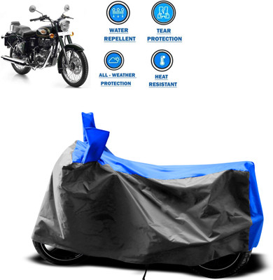 GOSHIV-car and bike accessories Two Wheeler Cover for Royal Enfield(Bullet Electra Twinspark, Grey)