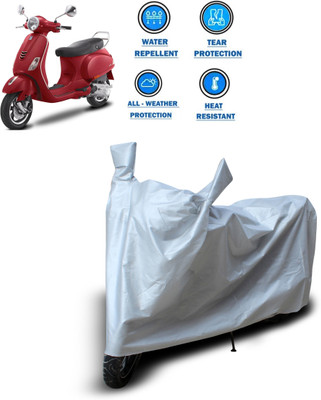 CODOKI Two Wheeler Cover for Piaggio(Vespa VXL 125, Silver)