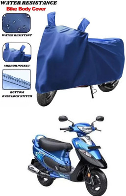 RONISH Waterproof Two Wheeler Cover for TVS(Scooty Pep+, Blue)